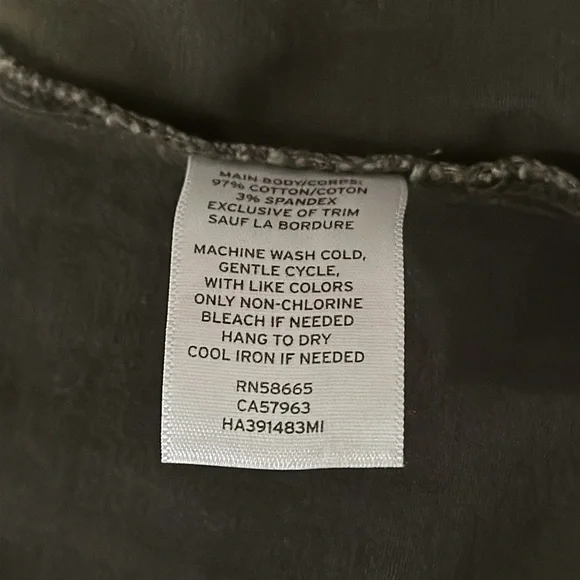 Halogen Long Cargo Jacket, Army Green, Size Medium (179) - Picture 10 of 13